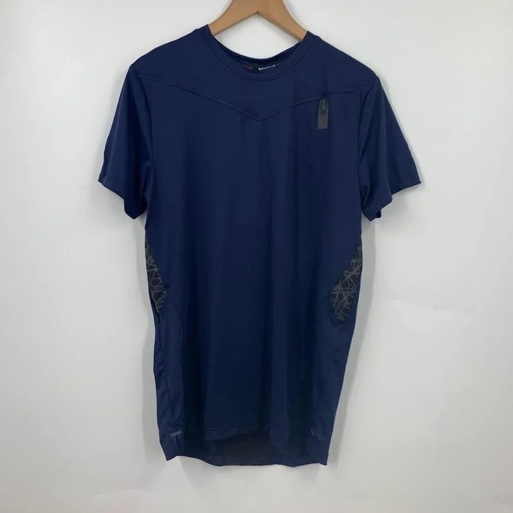 Spyder Men's Breathable Quick Dry Stretch SPM203 Athletic T-Shirt Size M NWT